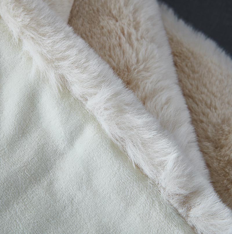 Velza Luxury Chinchilla Faux Fur Throw Blanket, 50" x 60"
