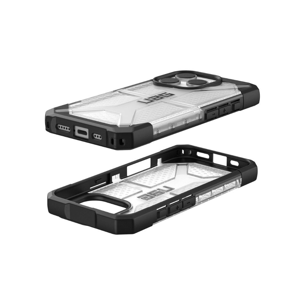 URBAN ARMOR GEAR Plasma Case for iPhone 16 Pro - Drop-Resistant, Wireless Charging (Clear)