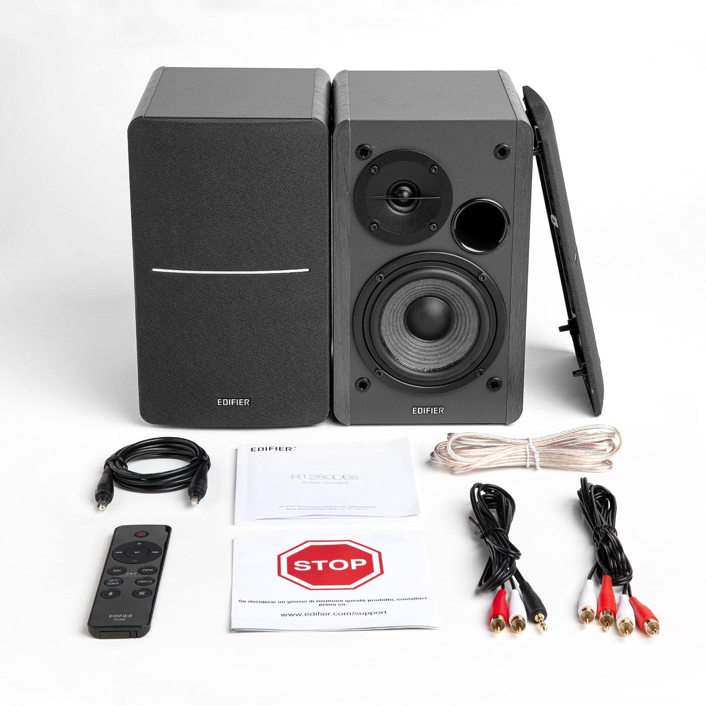 Edifier R1280DBs Active Bluetooth Bookshelf Speakers Optical Input Wireless Studio Monitor Speaker (Black)