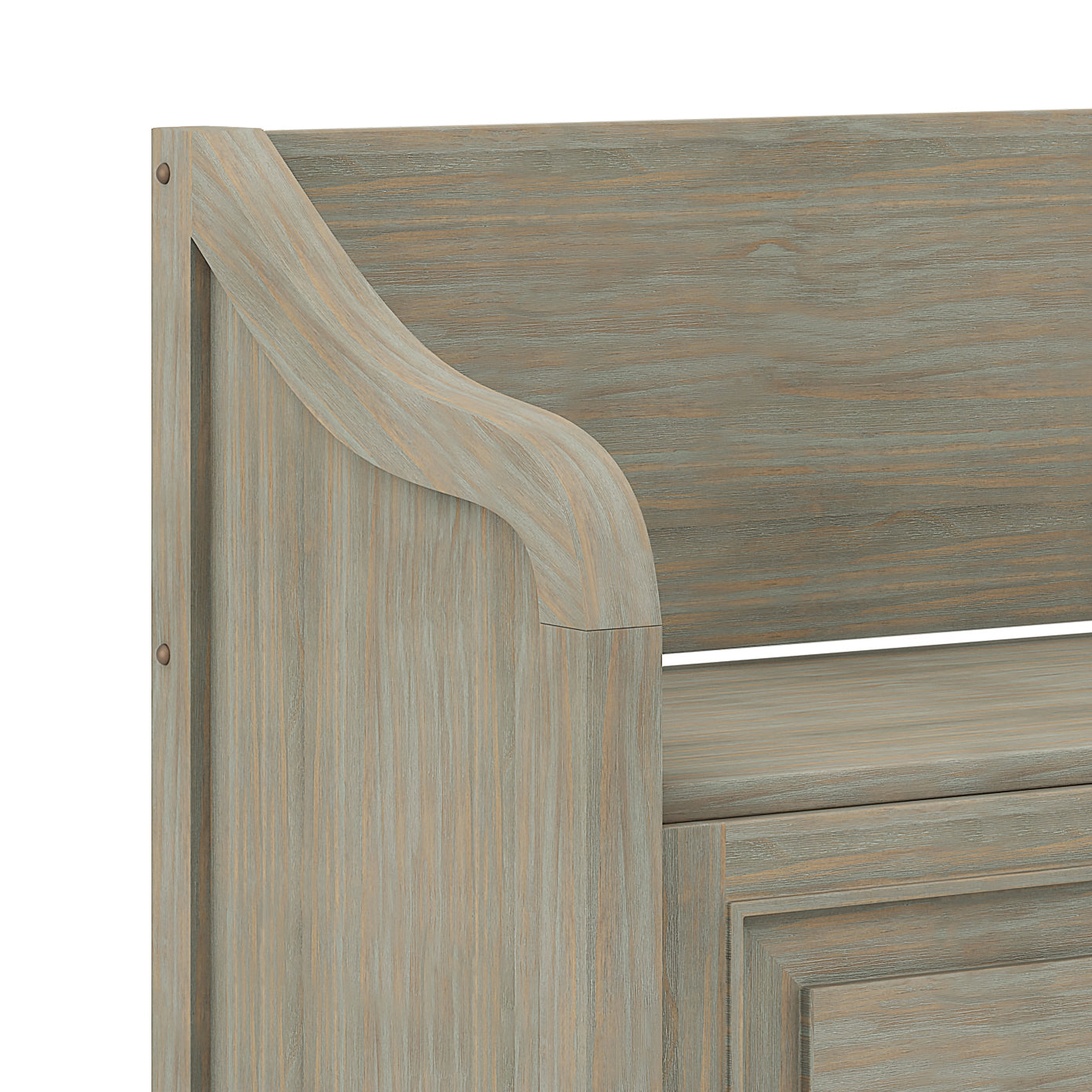 Lucidity Storage Bench with Lift-up Lids and Raised Panels