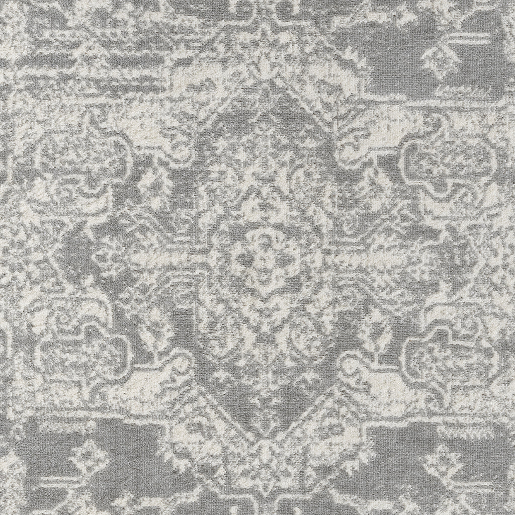Machine Woven Area Rug with Medallion Pattern