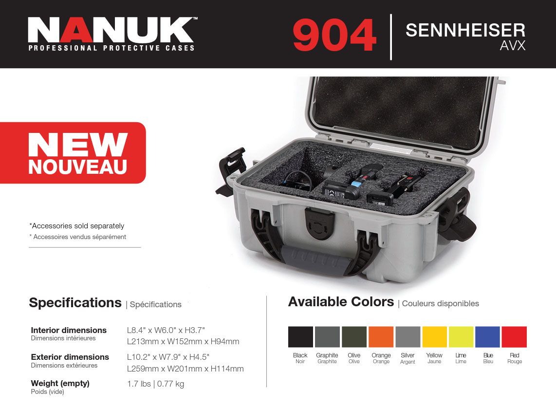 Nanuk 904 Case for Sennheiser AVX (Black)