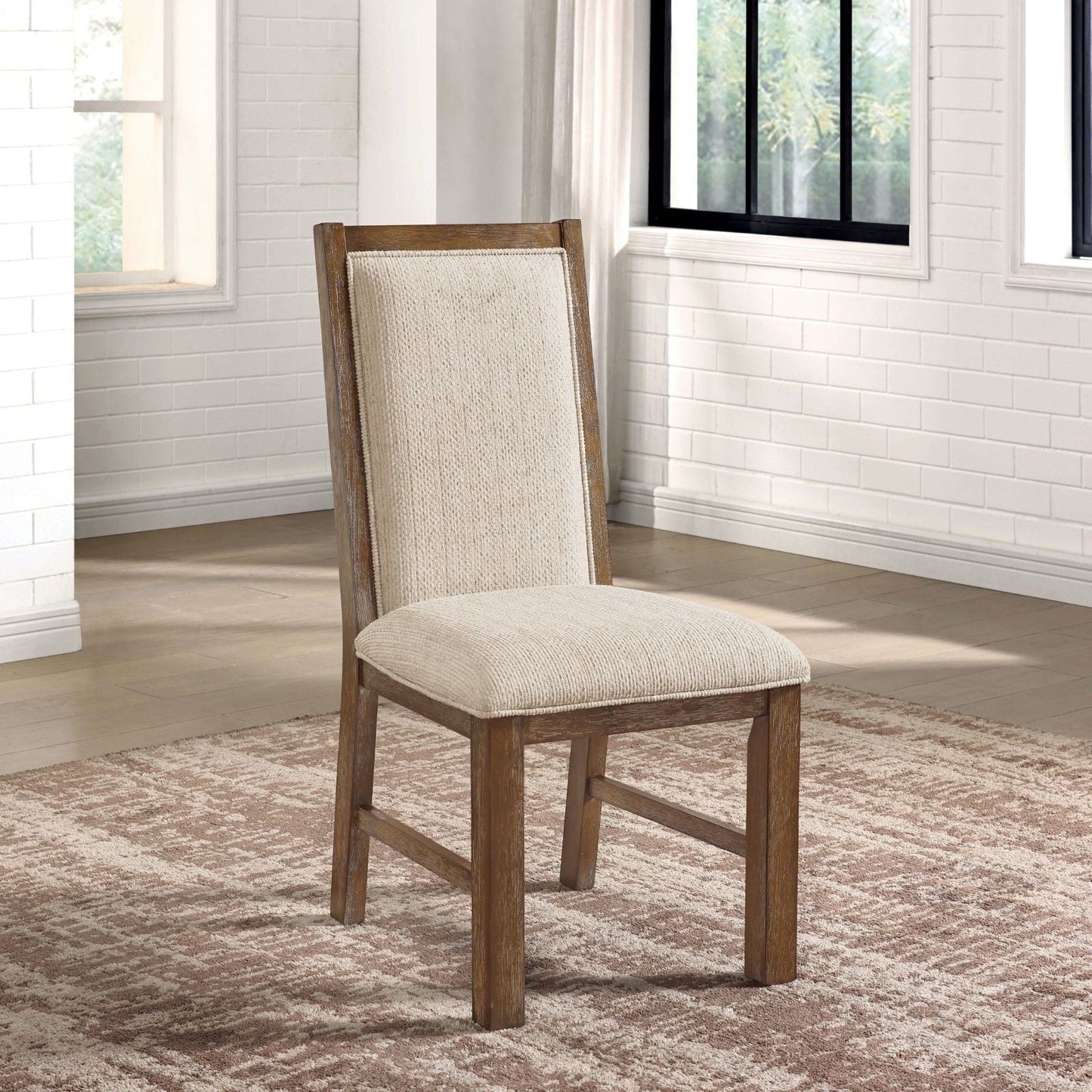 Upholstered Dining Chair with Seat Cushions and High Back