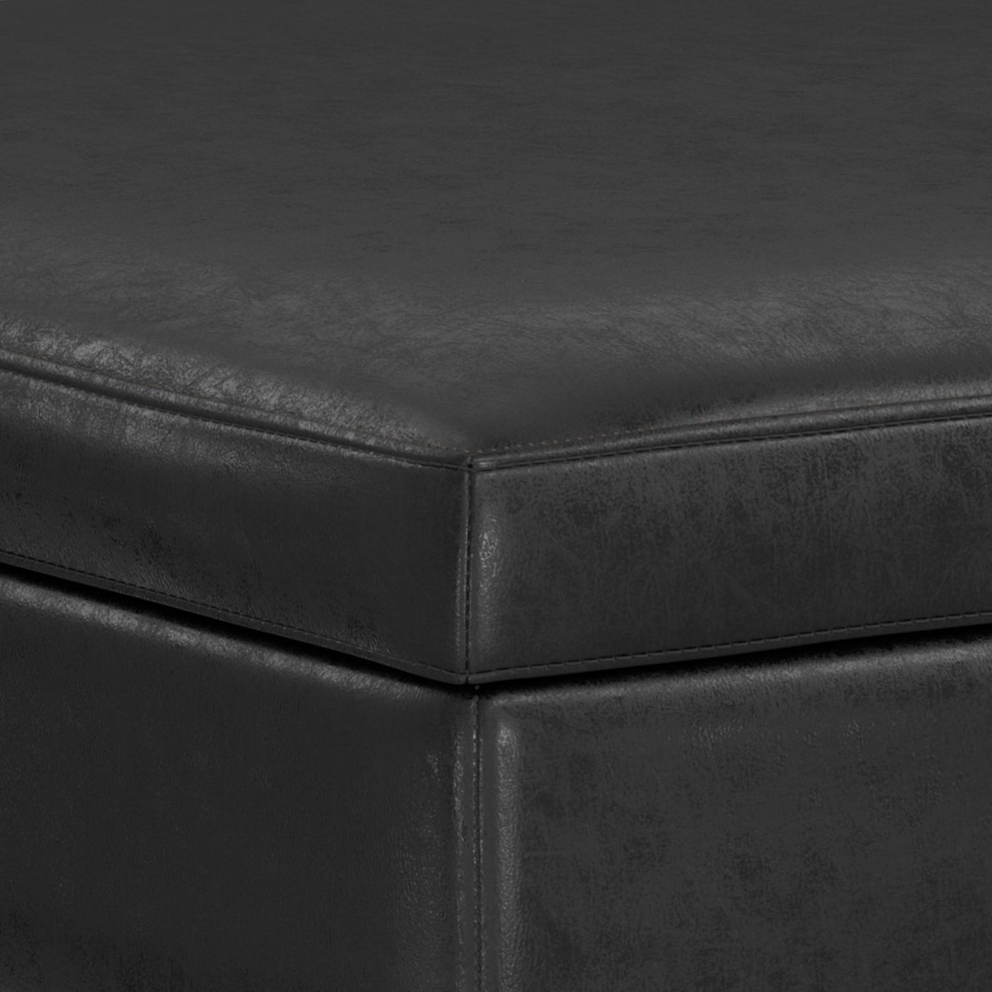 Venture 40"W Square Flip Top Ottoman with Wood Frame