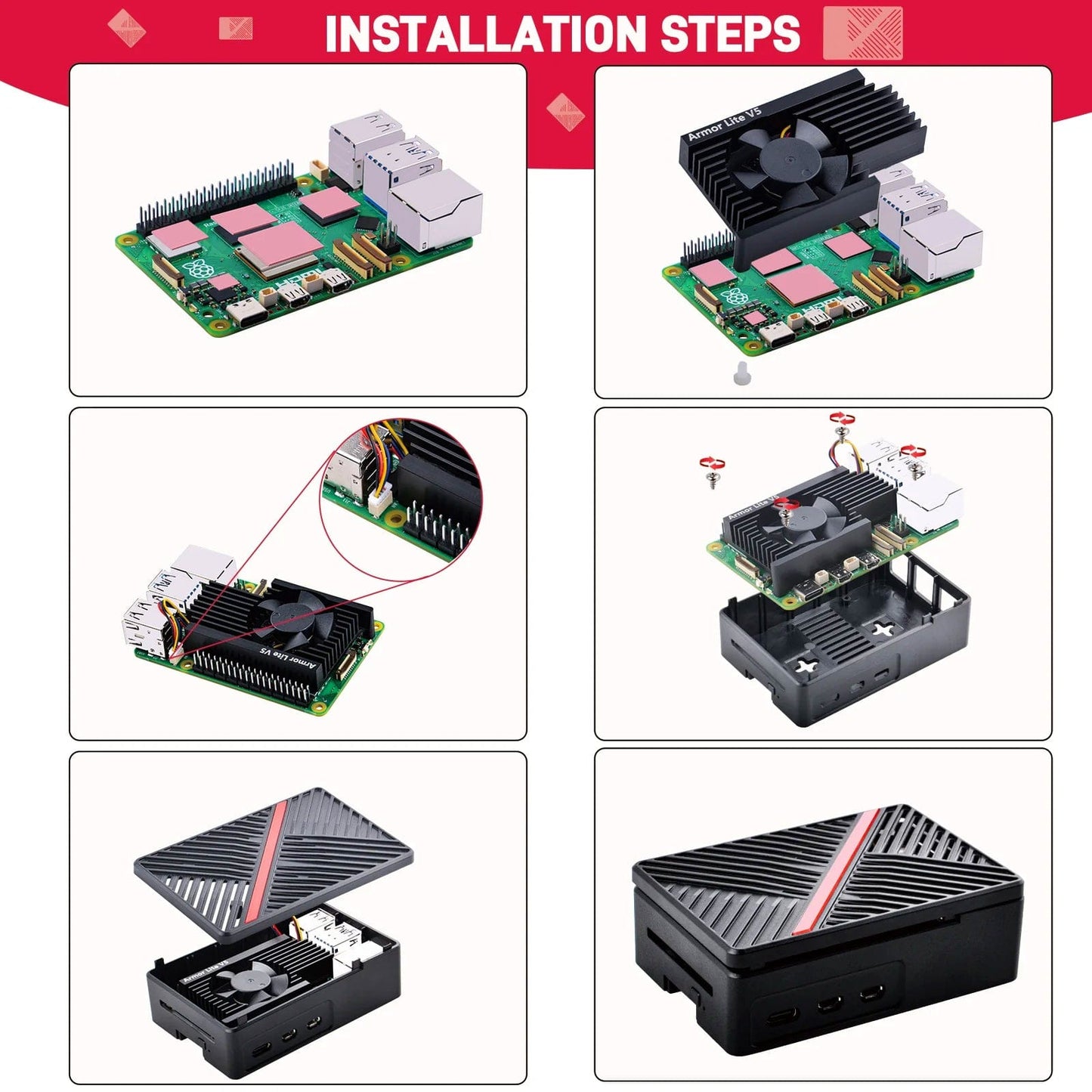 ABS Fan Case for Raspberry Pi 5