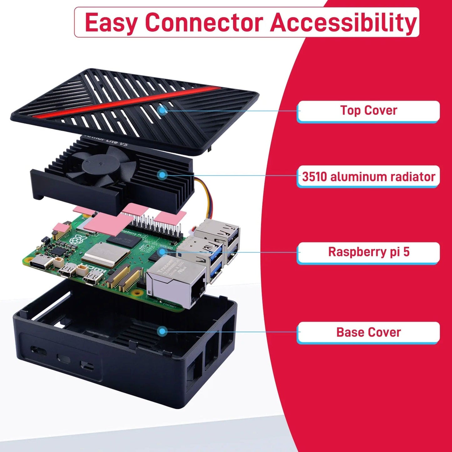 ABS Fan Case for Raspberry Pi 5