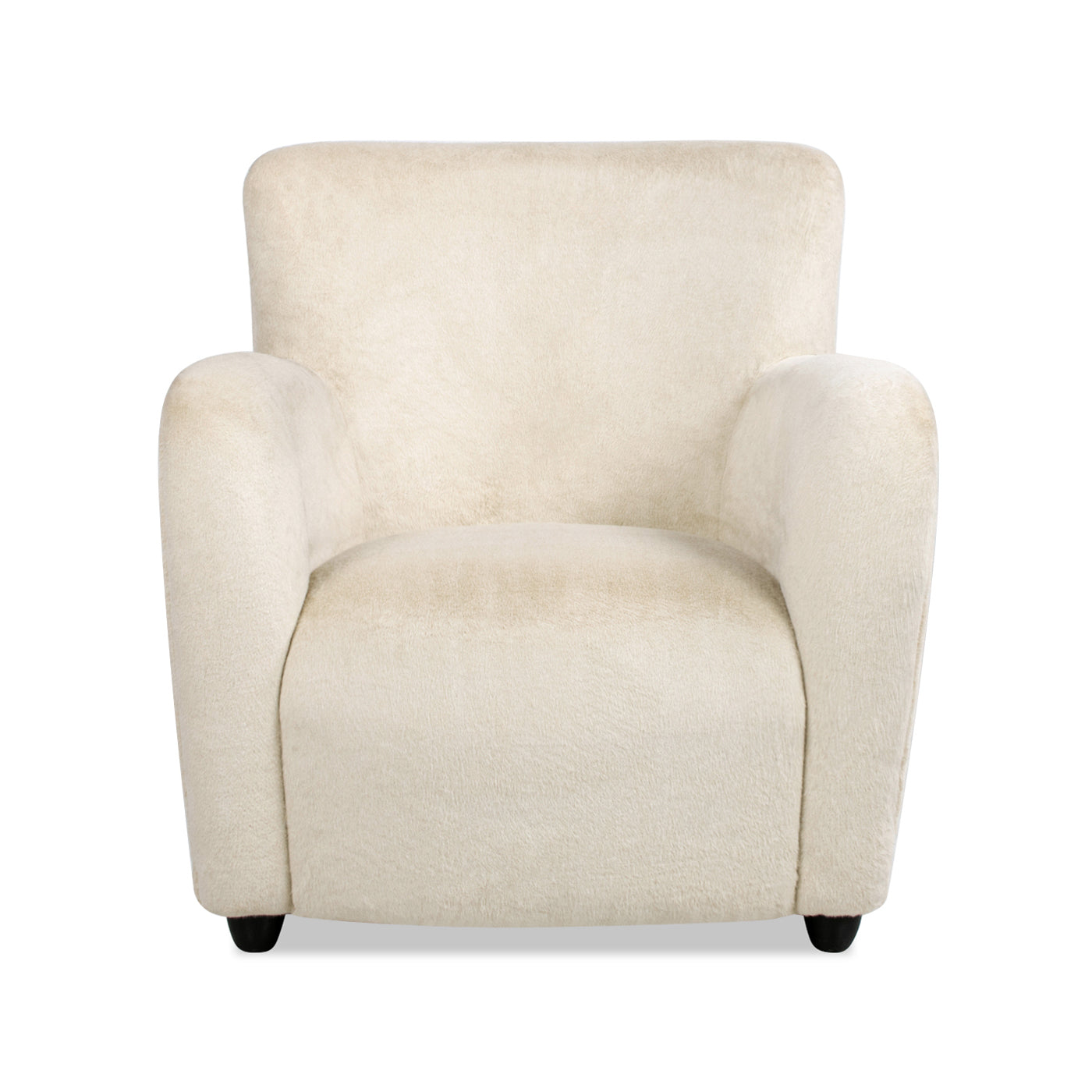 Upholstered Arm Chair with Curved Back