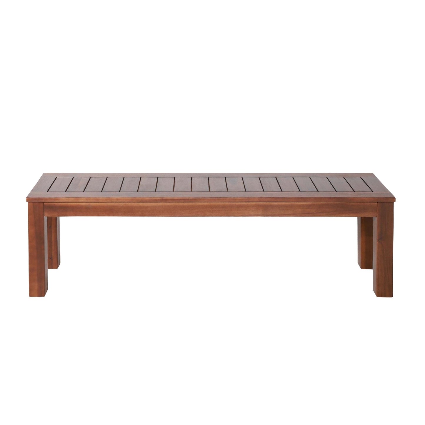 Acacia Wood Bench with Beautiful Slat Paneling