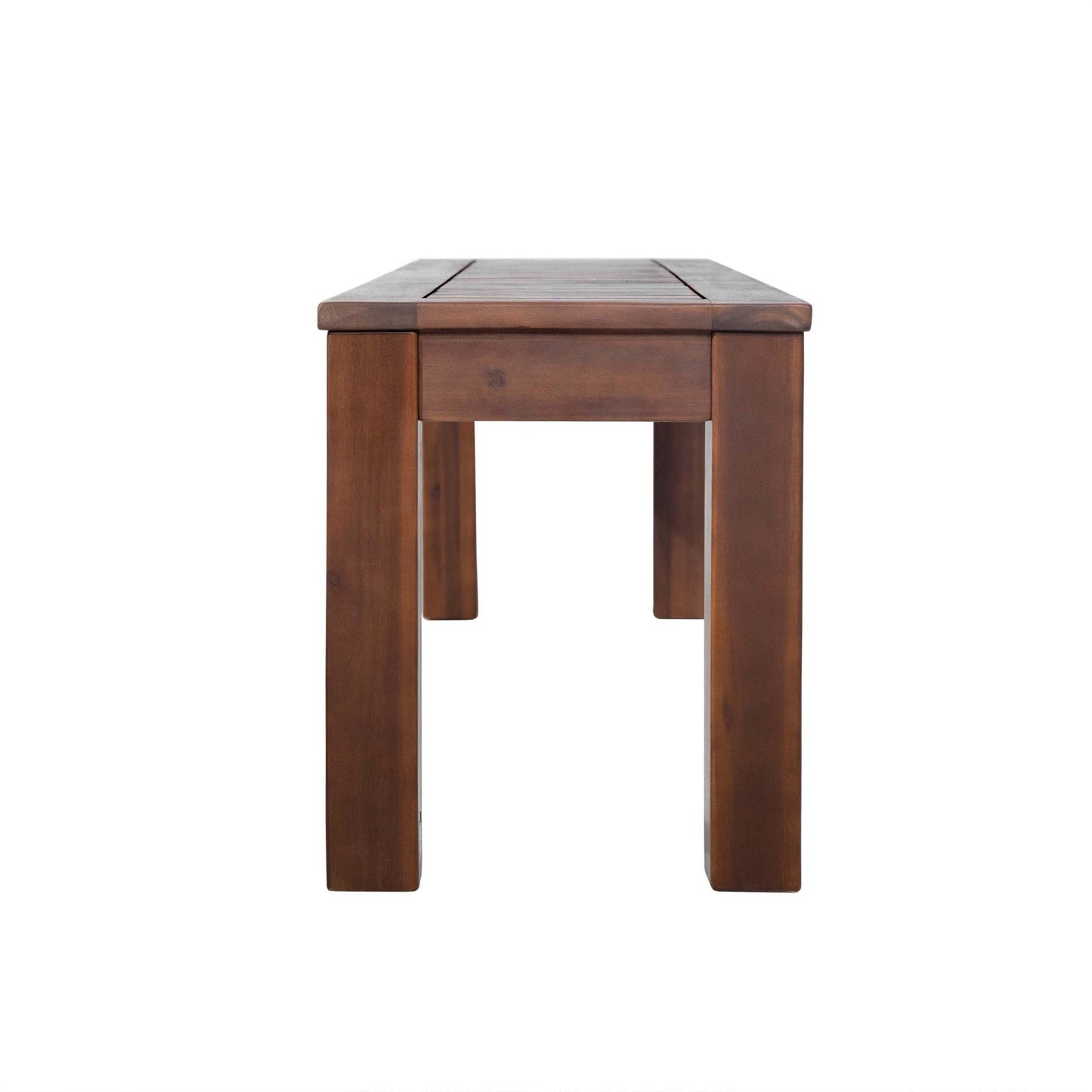 Acacia Wood Bench with Beautiful Slat Paneling