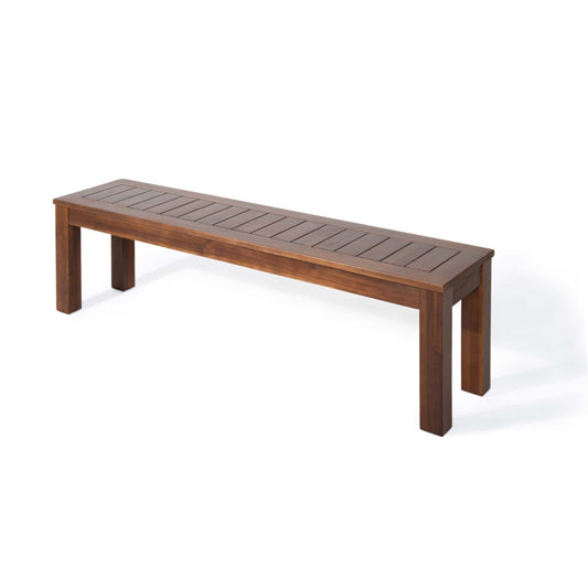 Acacia Wood Bench with Beautiful Slat Paneling