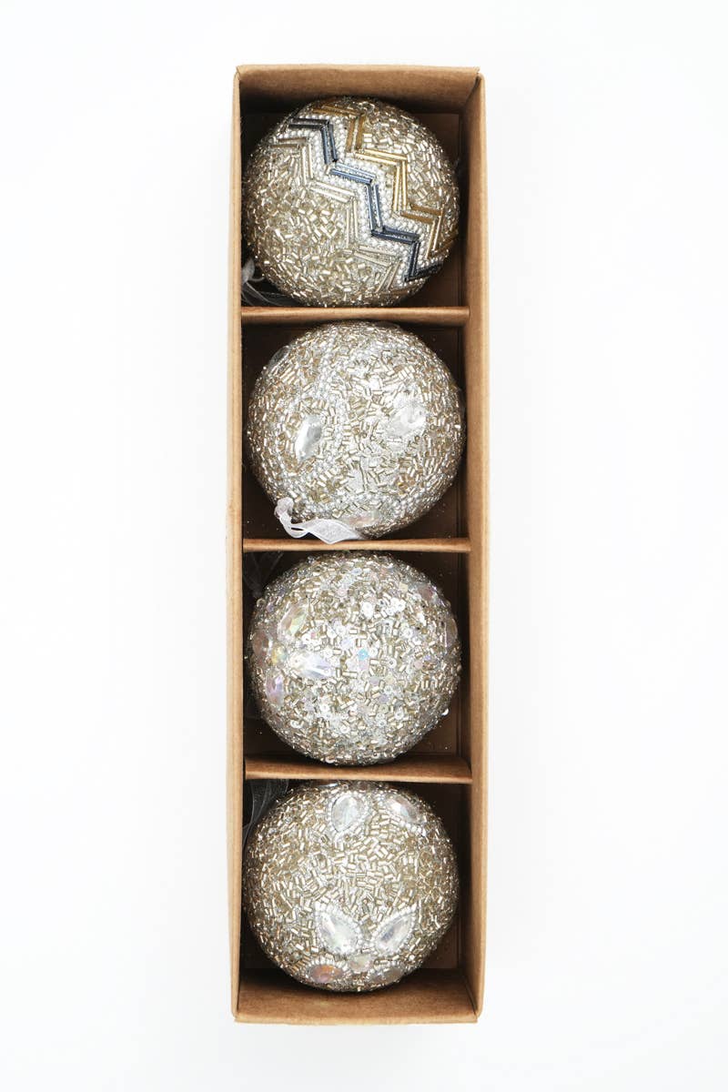Hanging Shellac Set Of 4 Orbs