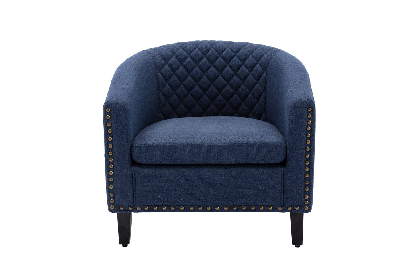 Accent Chair with Nailheads and Solid Wood Legs