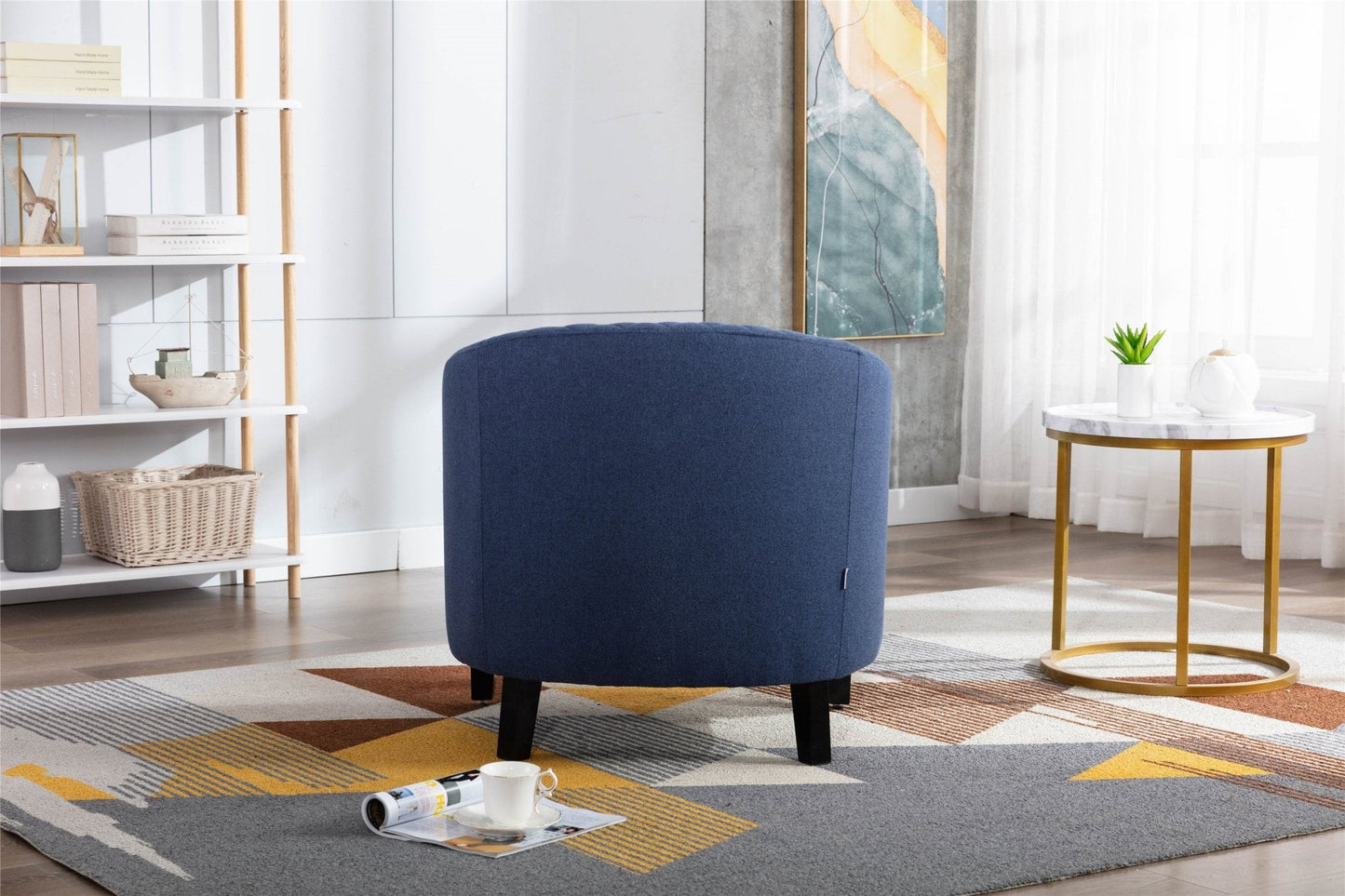Accent Chair with Nailheads and Solid Wood Legs