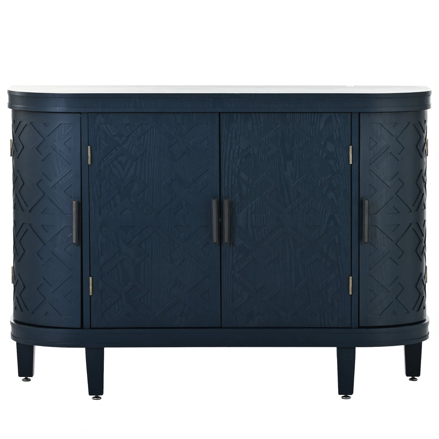 Accent Storage Cabinet Sideboard with Antique Pattern Doors
