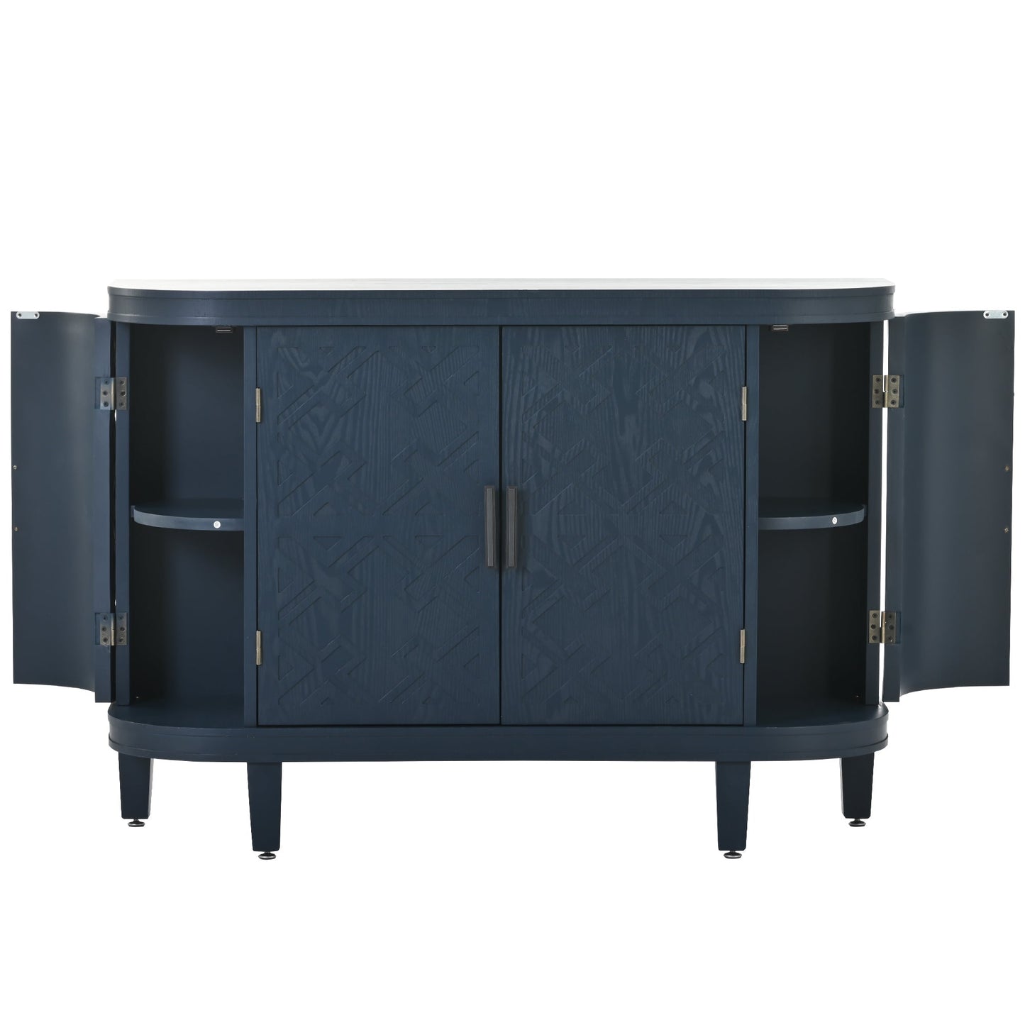 Accent Storage Cabinet Sideboard with Antique Pattern Doors