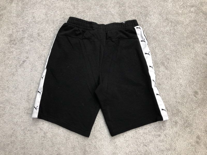 Puma Shorts Mens Medium Black Bermuda Activewear Running Jogging Logo Casual