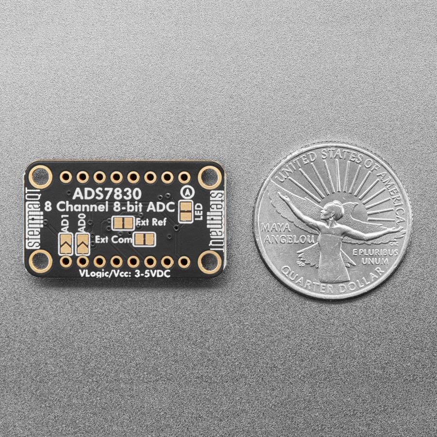 Adafruit ADS7830 8-Channel 8-Bit ADC with I2C - STEMMA QT / Qwiic