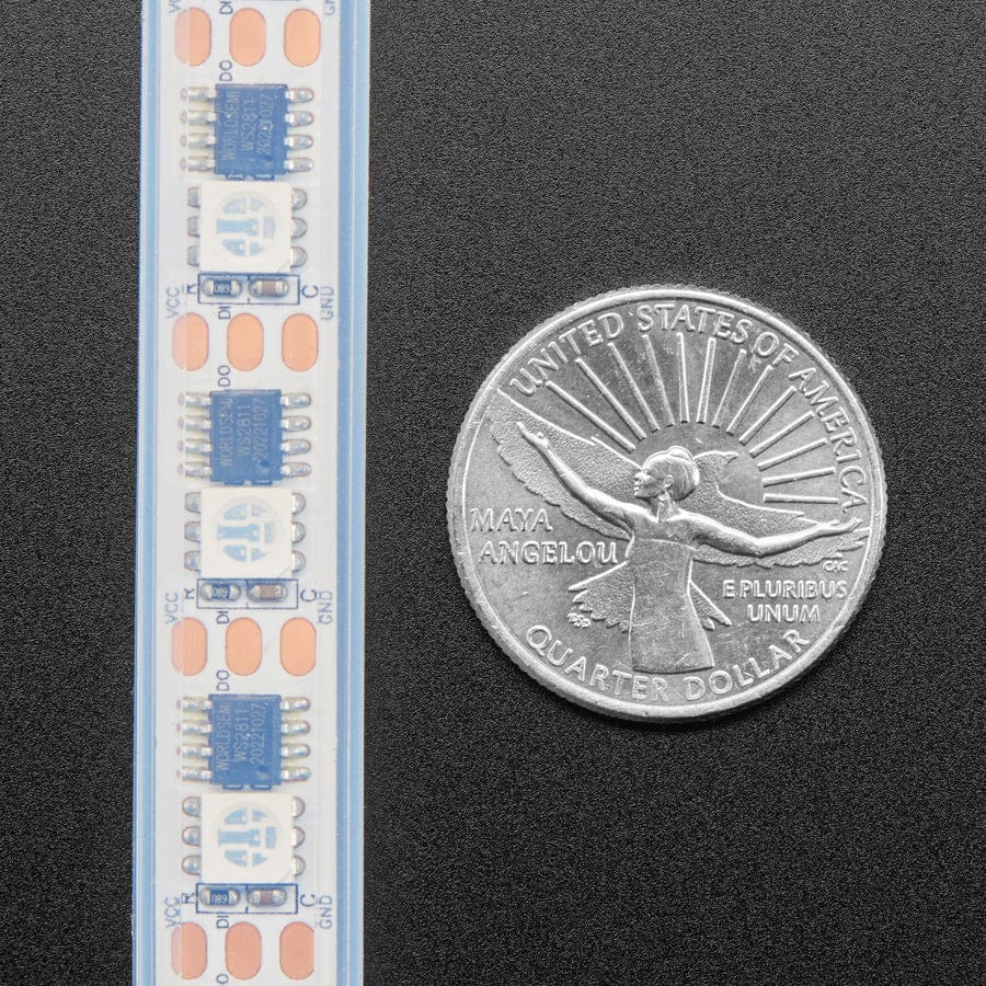 Adafruit High Density NeoPixel UV LED Strip with 60 LED/m - White PCB - 1M