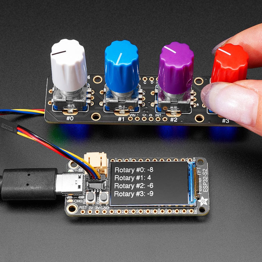Adafruit I2C Quad Rotary Encoder Breakout with NeoPixel - STEMMA QT / Qwiic
