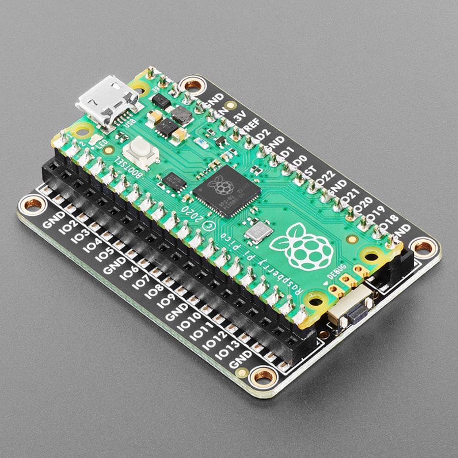 Adafruit Proto Under Plate PiCowBell for Pico - Reset Button & STEMMA QT