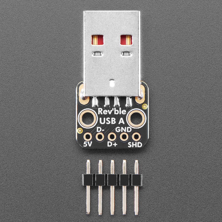 Adafruit Reversible USB Type A Plug Connector Breakout