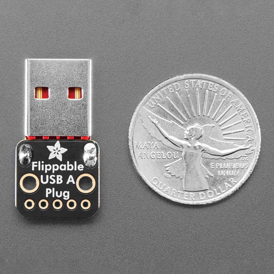 Adafruit Reversible USB Type A Plug Connector Breakout