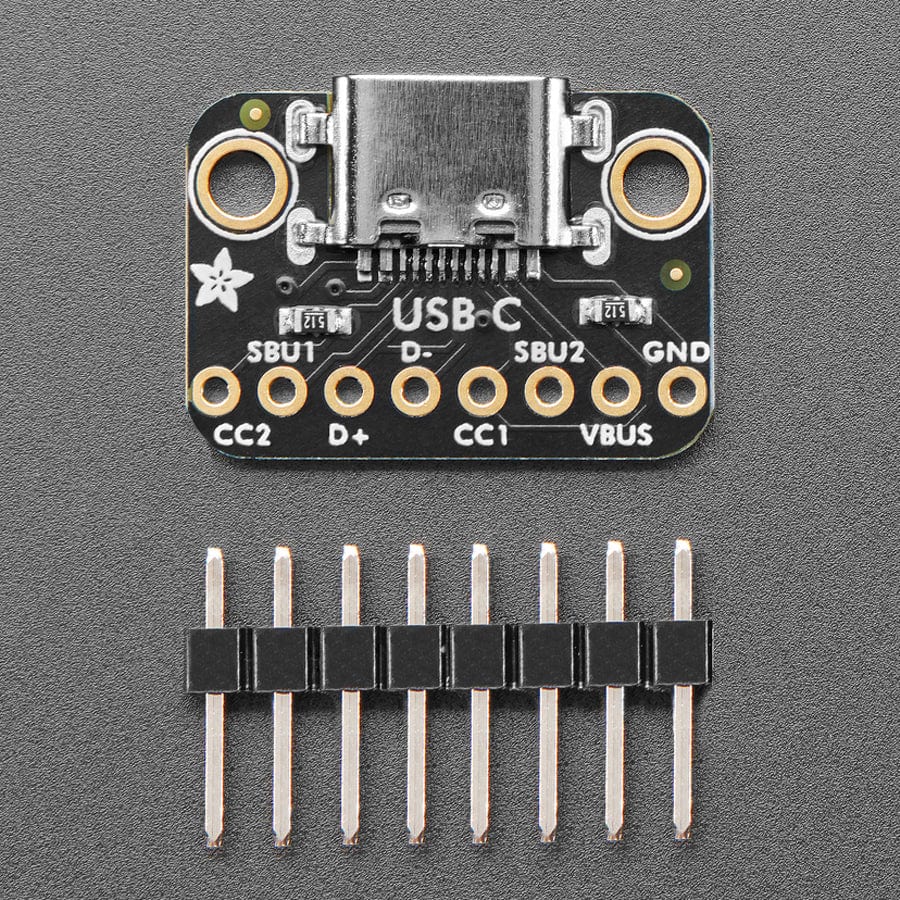 Adafruit Sunken USB Type C Breakout Board - Downstream Connection