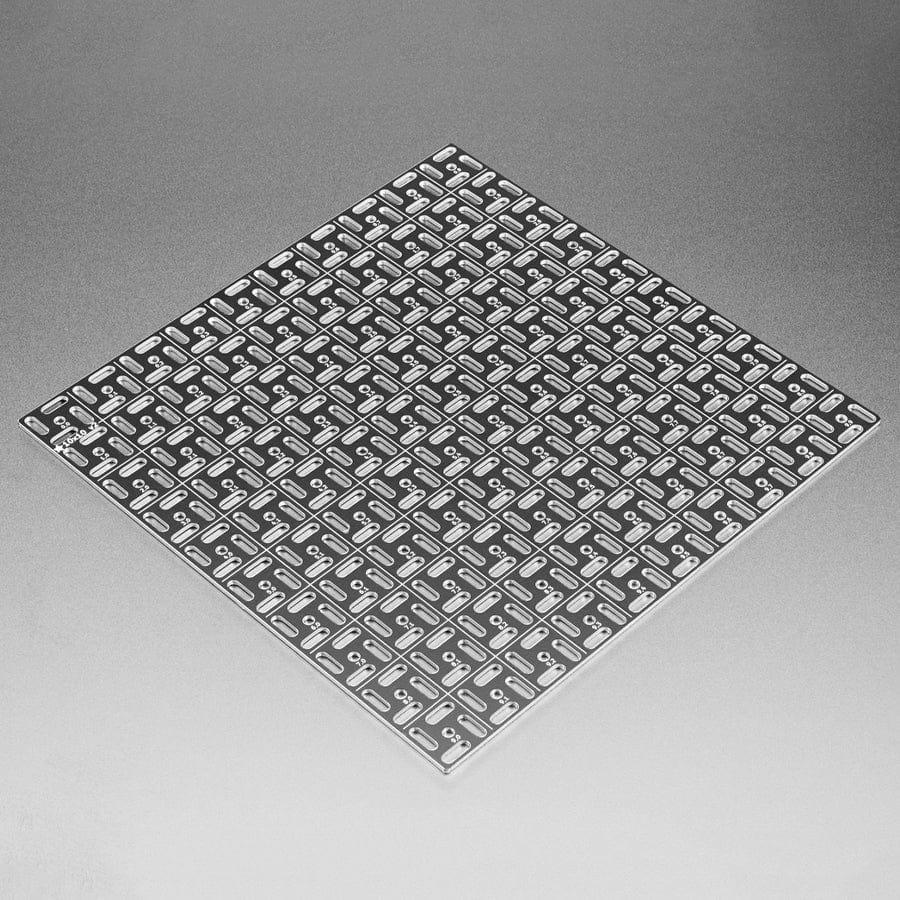 Adafruit Swirly Aluminum Mounting Grid for 0.1" Spaced PCBs - 10x10