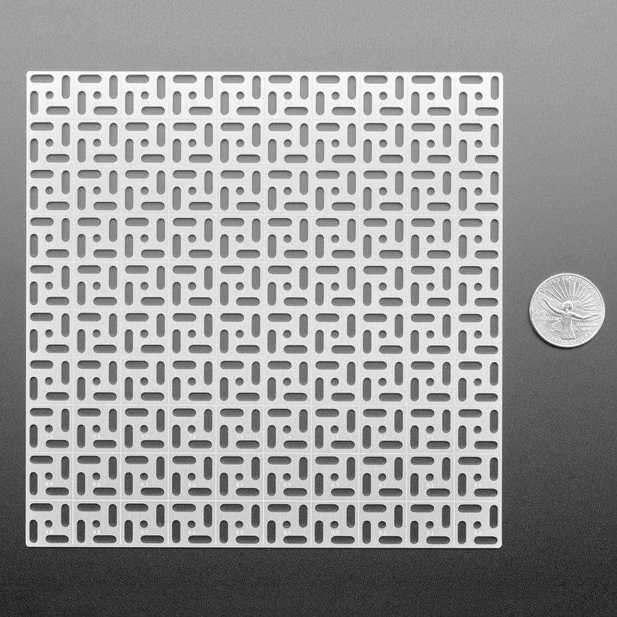 Adafruit Swirly Aluminum Mounting Grid for 0.1" Spaced PCBs - 10x10