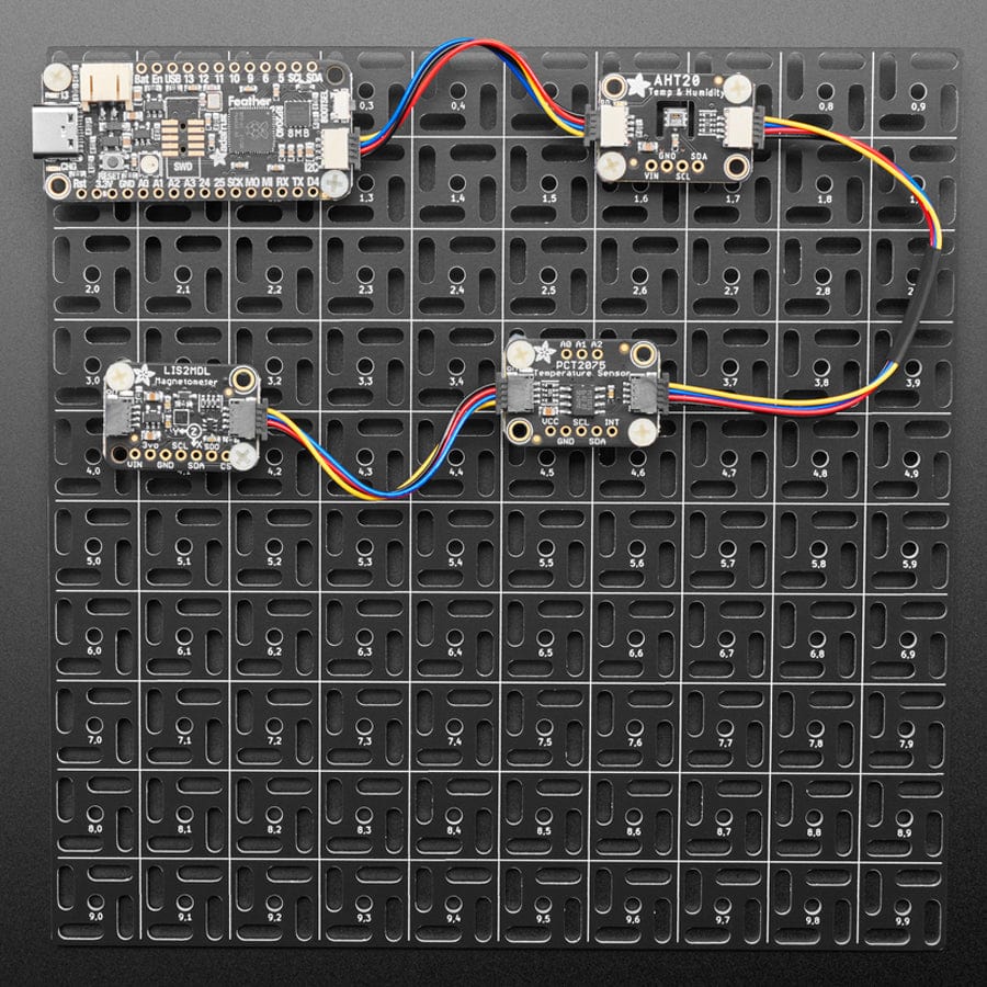 Adafruit Swirly Aluminum Mounting Grid for 0.1" Spaced PCBs - 10x10