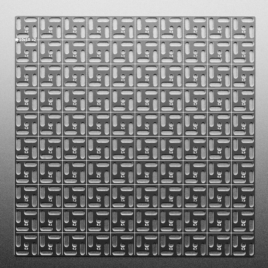Adafruit Swirly Aluminum Mounting Grid for 0.1" Spaced PCBs - 10x10
