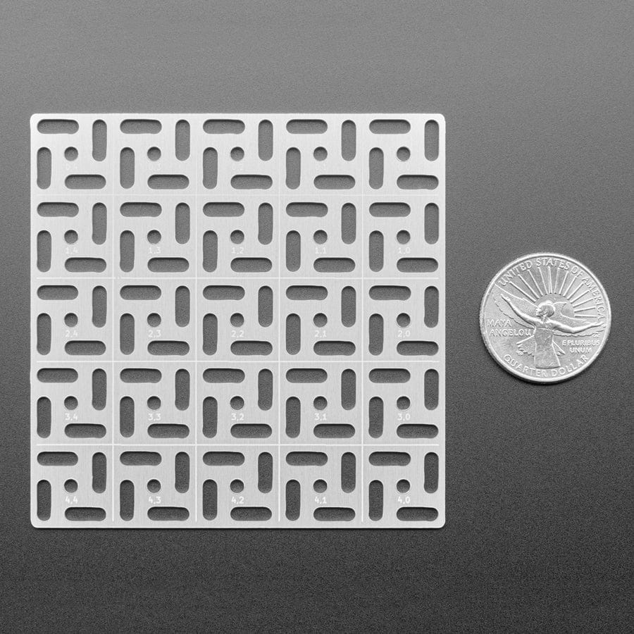 Adafruit Swirly Aluminum Mounting Grid for 0.1" Spaced PCBs - 5x5