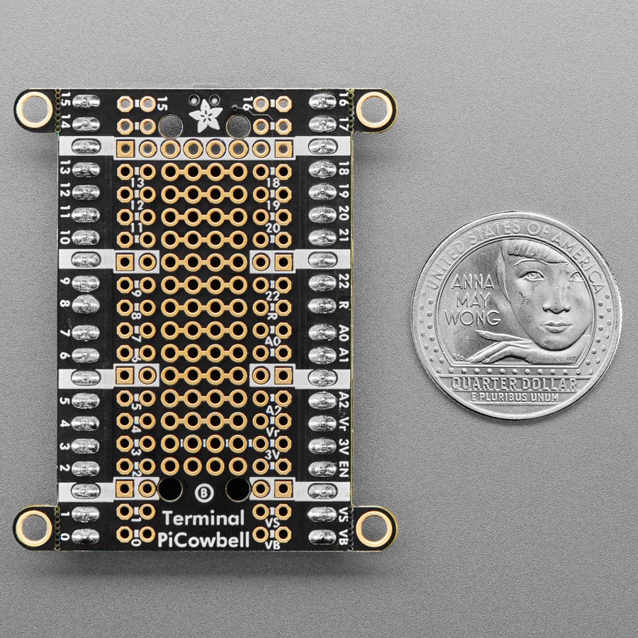 Adafruit Terminal PiCowbell for Pico - Reset Button & STEMMA QT