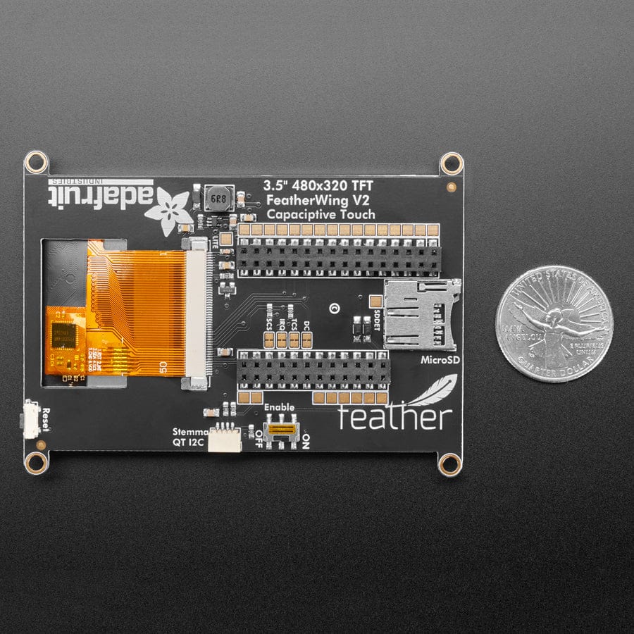 Adafruit TFT FeatherWing - 3.5" 480x320 Capacitive Touchscreen - STEMMA QT / Qwiic