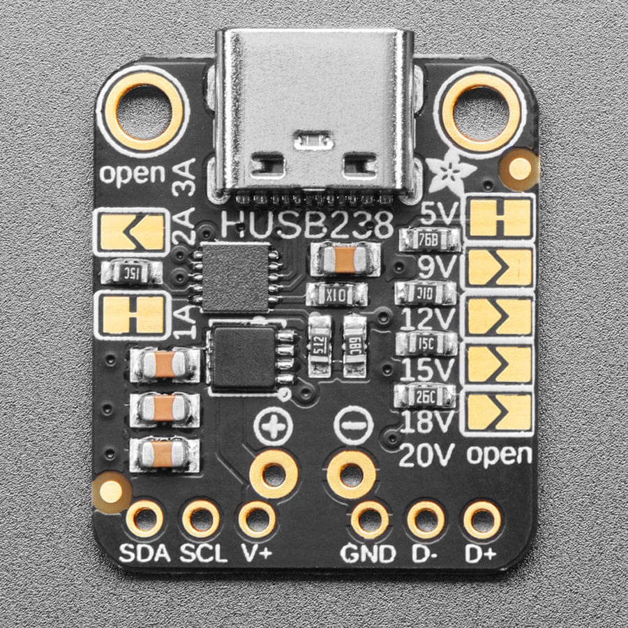 Adafruit USB Type C Power Delivery Dummy Breakout - I2C or Fixed - HUSB238