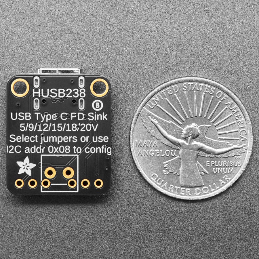 Adafruit USB Type C Power Delivery Dummy Breakout - I2C or Fixed - HUSB238