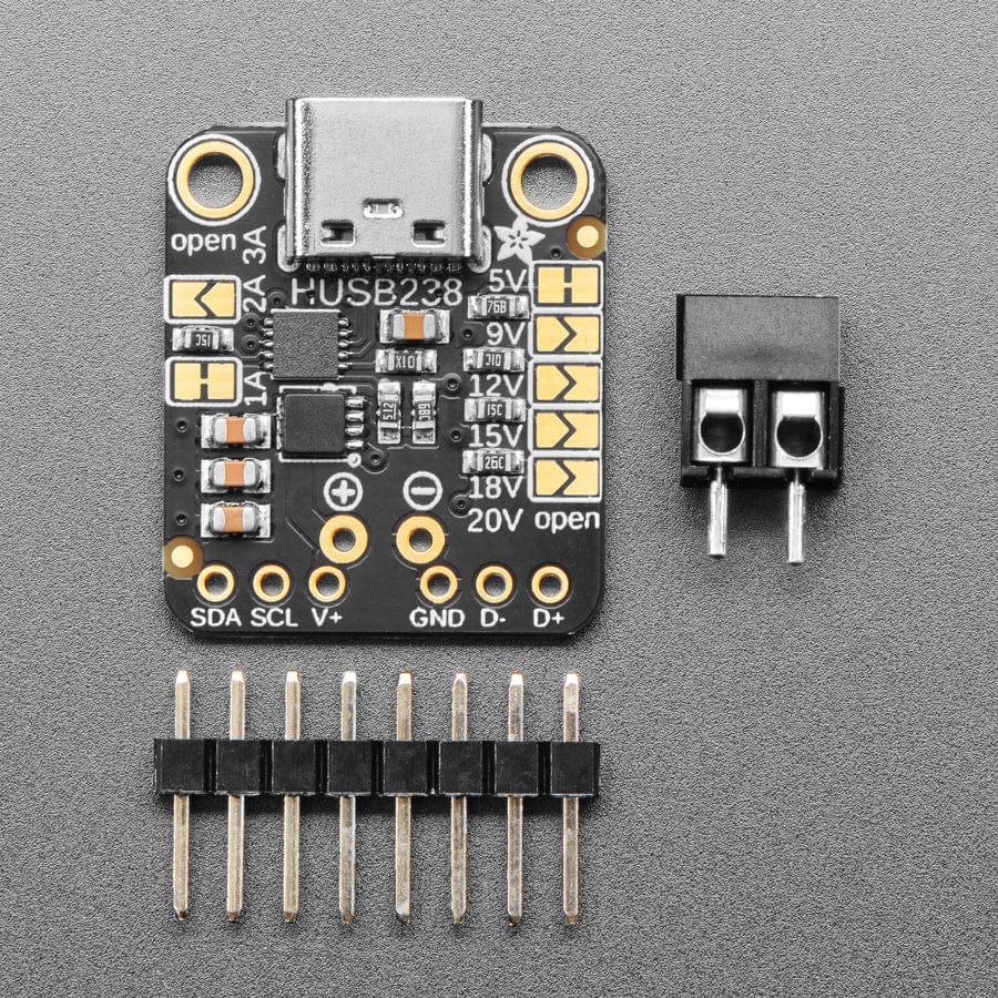 Adafruit USB Type C Power Delivery Dummy Breakout - I2C or Fixed - HUSB238