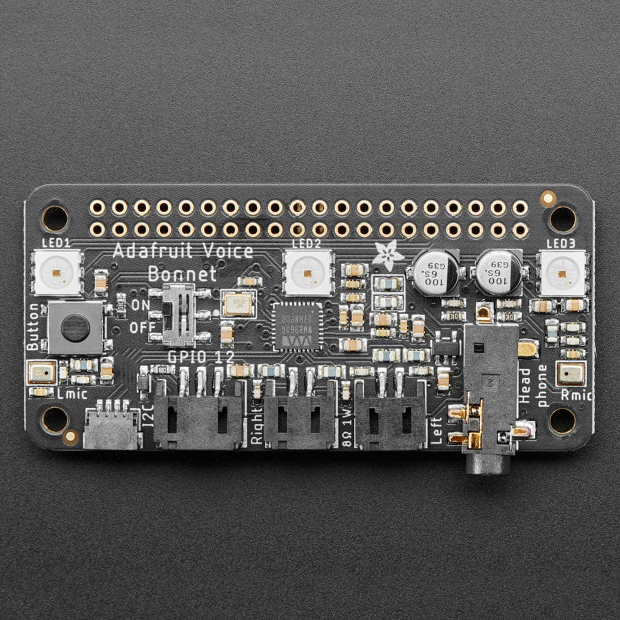 Adafruit Voice Bonnet for Raspberry Pi - Two Speakers + Two Mics