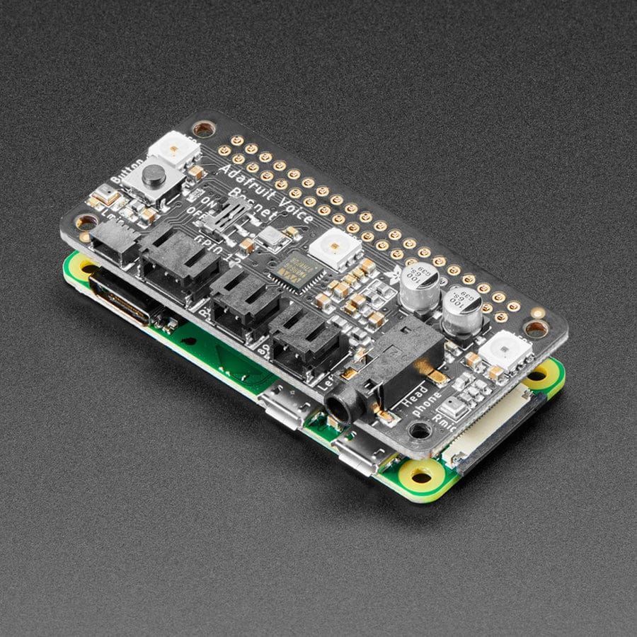 Adafruit Voice Bonnet for Raspberry Pi - Two Speakers + Two Mics