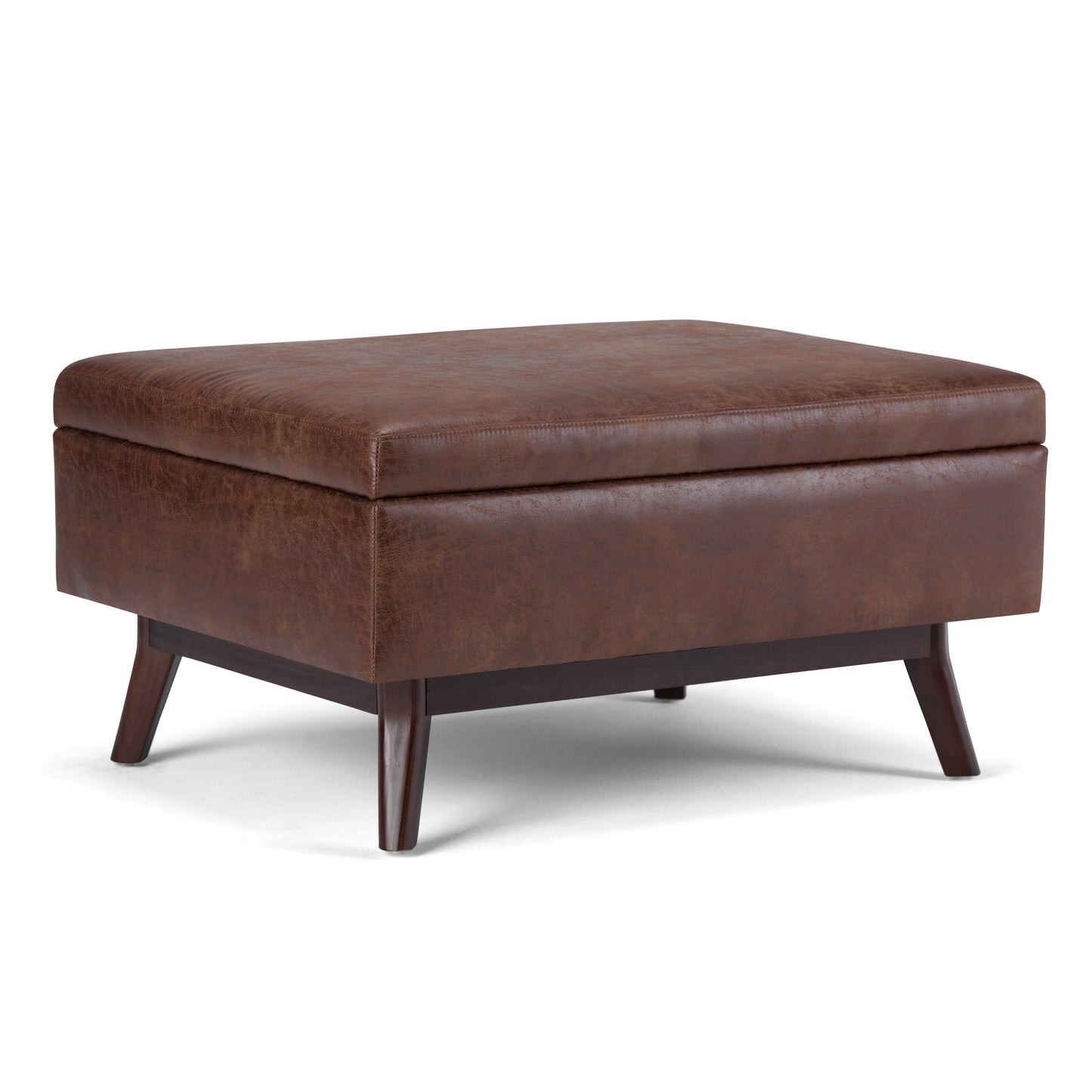 Untamed Upholstered Ottoman with Flip Top Storage and Wood Frame