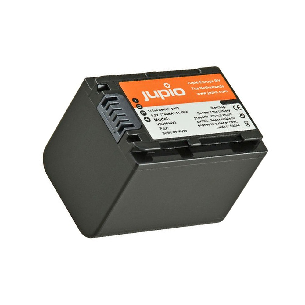 Jupio Li-Ion 7.4V 1700mAh Rechargeable Battery For Sony NP-FV70 Camera
