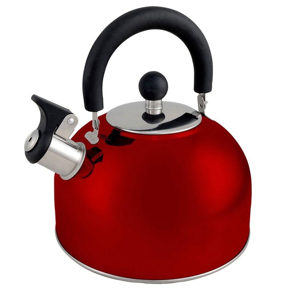 WildTrak 2.5L Stainless Steel Whistling Kettle (Red)