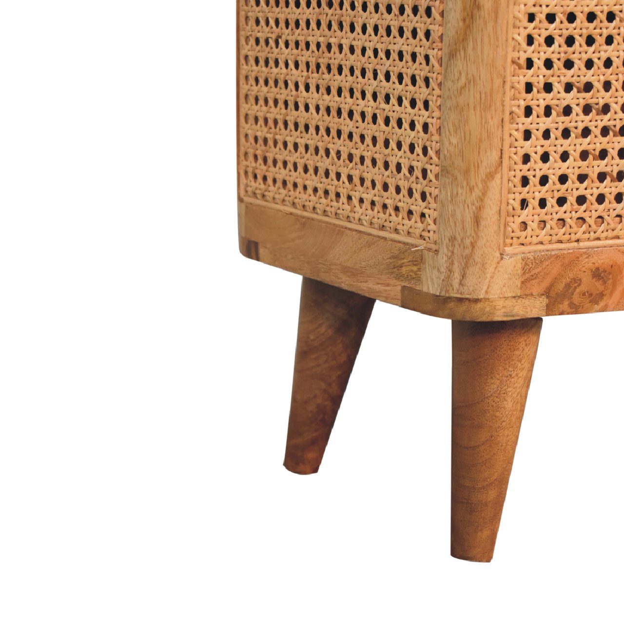 Decipher Wood and Rattan Lid-up Storage Stool