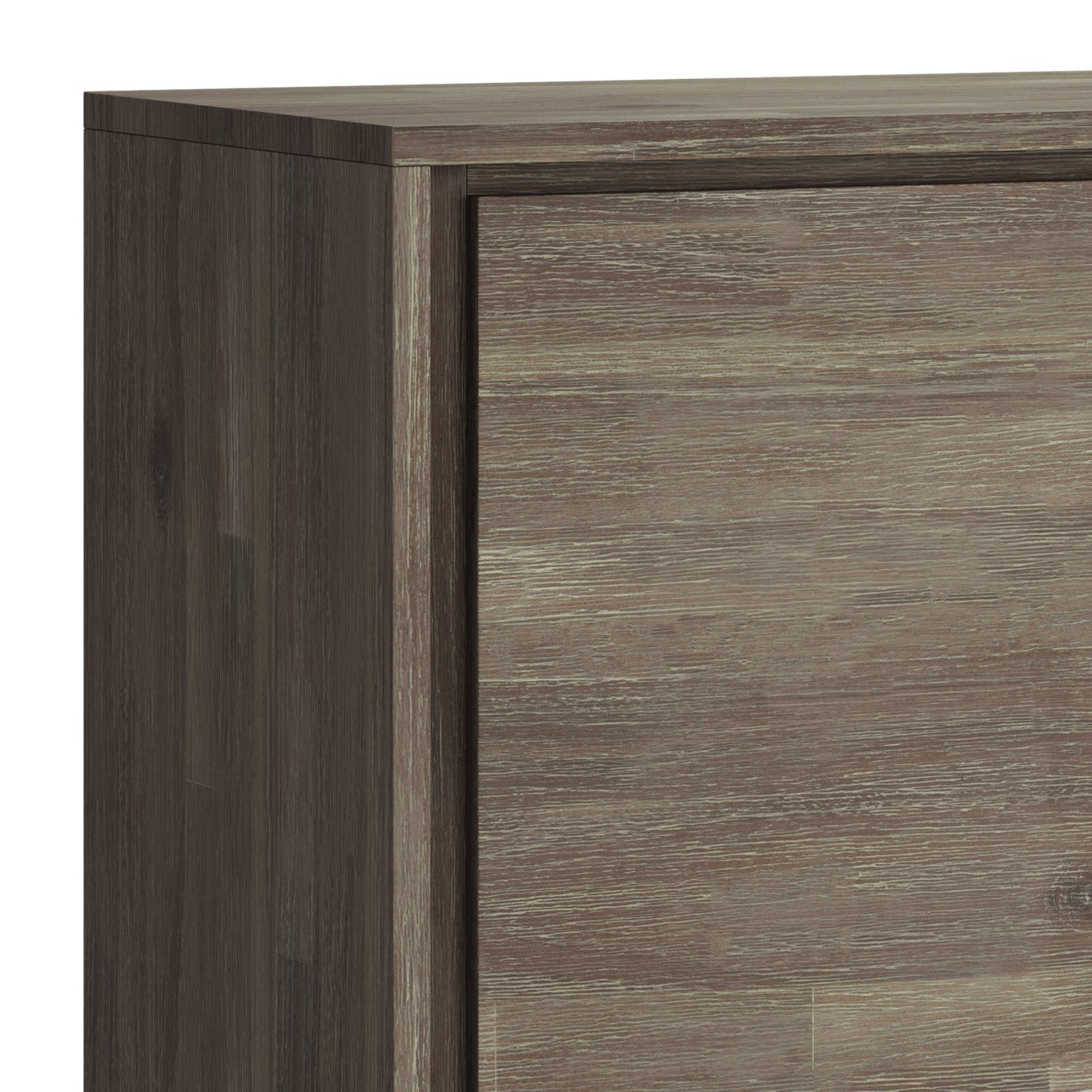 Passage 2-Door Storage Cabinet with 4 Adjustable Shelves and Metal Angled Legs