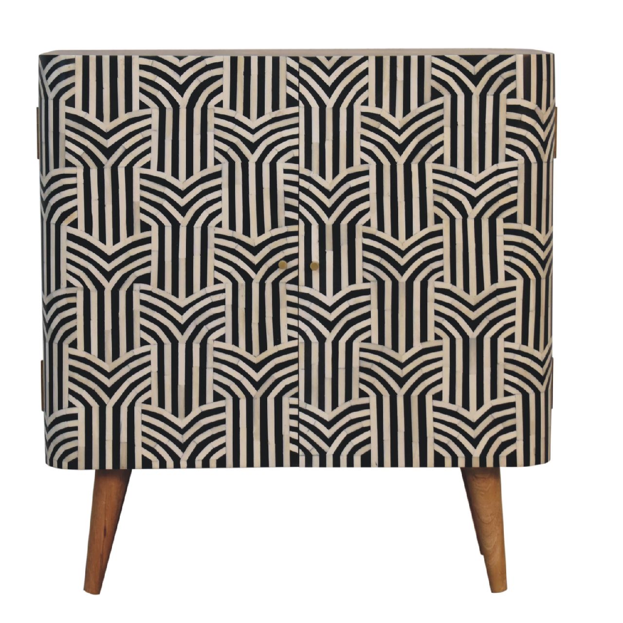 Blossomx Bone Inlay Cabinet with 2 Doors and Shelves