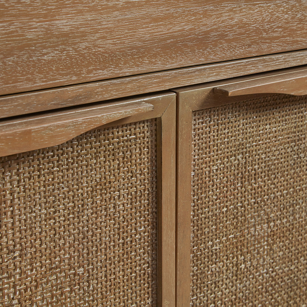 Accent Chest with Drawer and Cane Webbing Doors