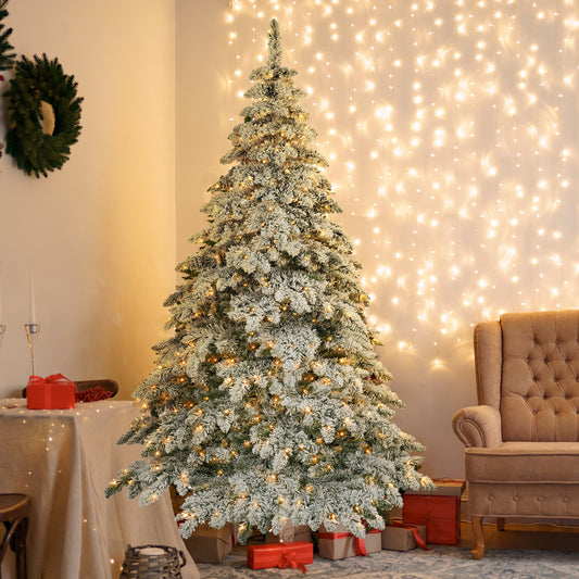 Mirvo 7.5ft Artificial Christmas Tree with 400 LED Lights and 1050 Bendable Branches, Xmas Tree Christmas Decorations