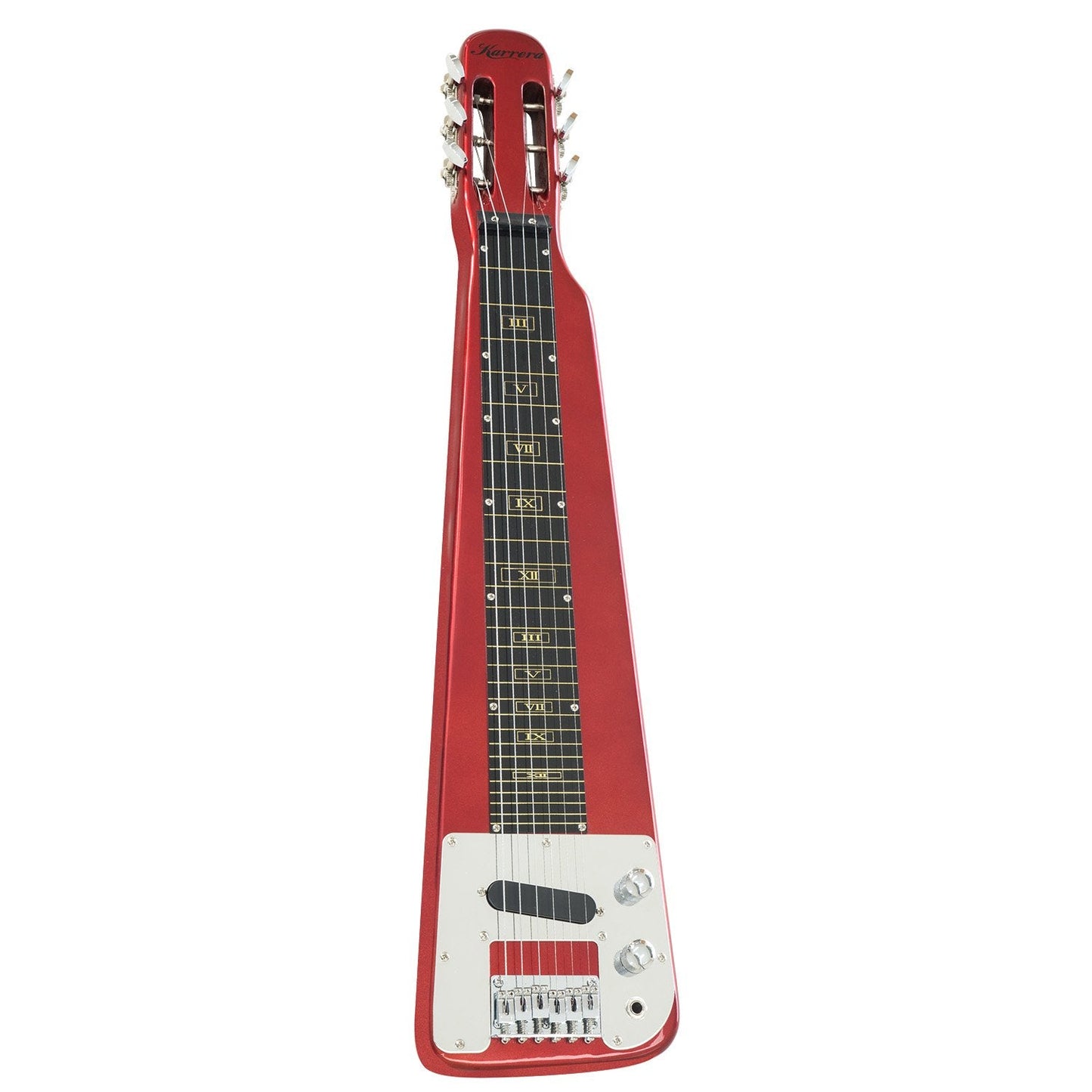 Karrera 29in 6-String Lap Steel Hawaiian Guitar (Metallic Red)
