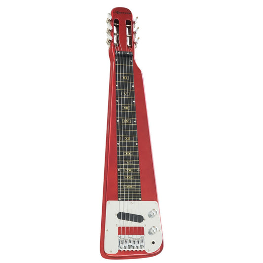 Karrera 29in 6-String Lap Steel Hawaiian Guitar (Metallic Red)