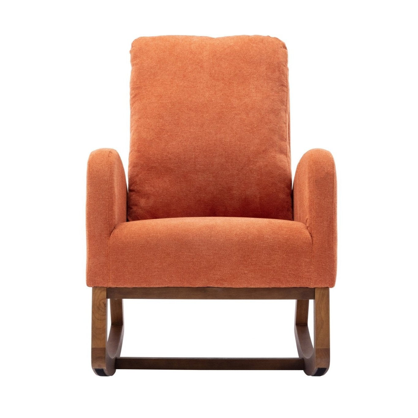 Affair Mid-Century Modern Upholstered Rocking Armchair with Side Pocket